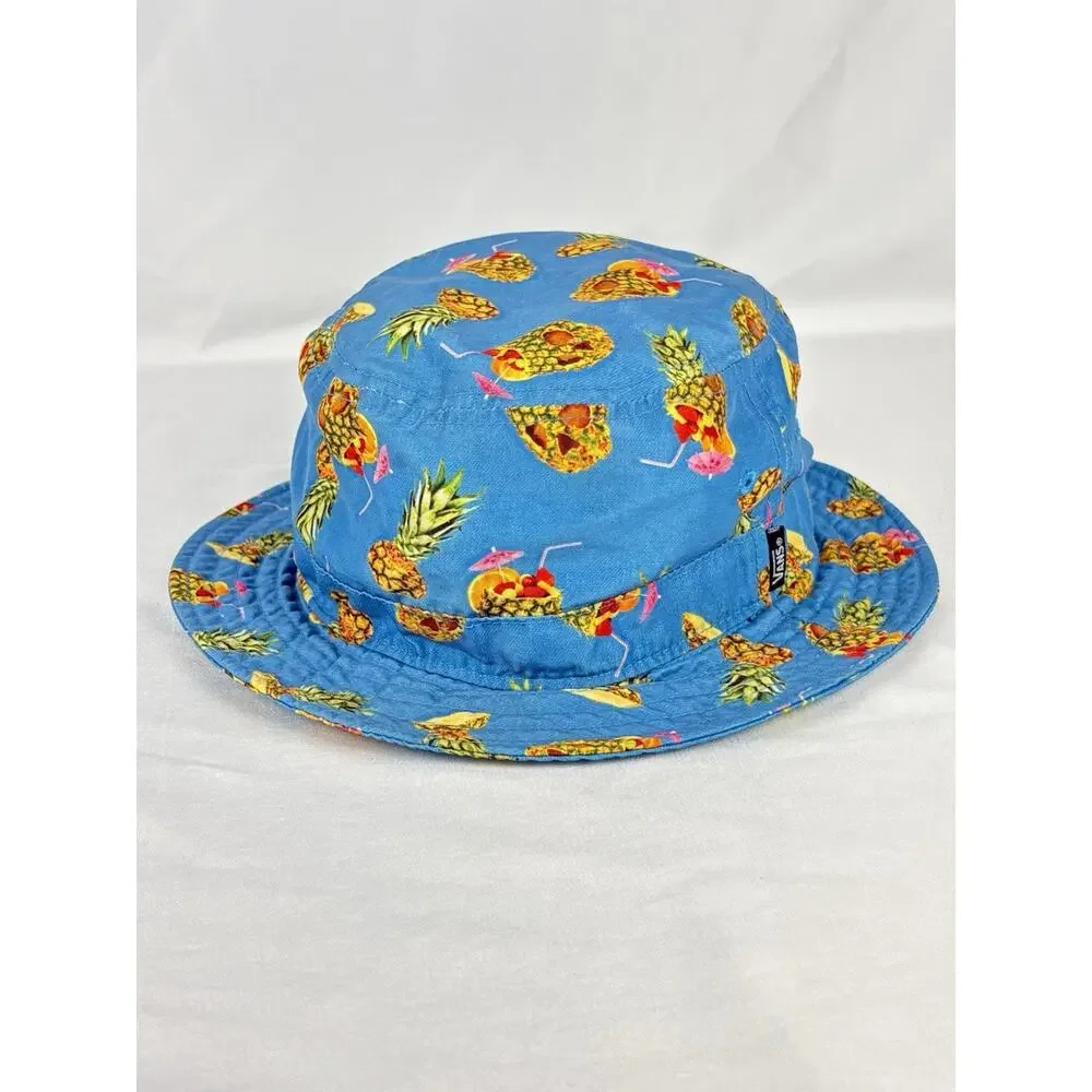Vans Blue Pineapple Bucket Hat – Size M (22”) – Unisex Surf / Streetwear Cap